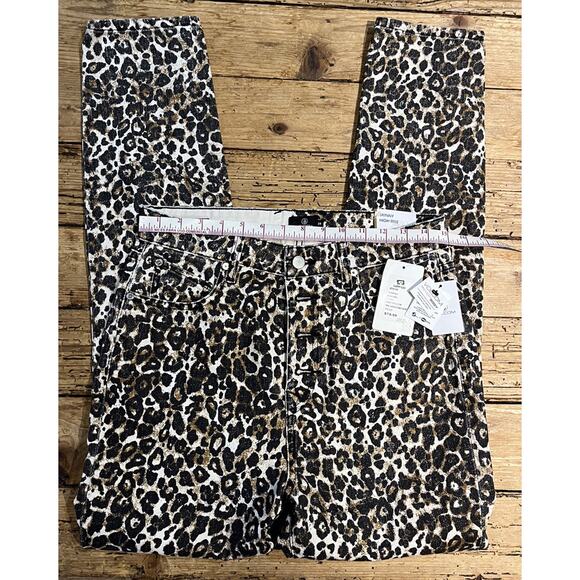 Volcom High Rise Skinny Womens Size 29 Cheetah Print Pants NWT - Picture 3 of 6